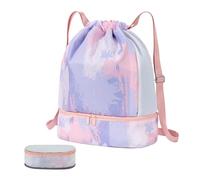 Générique Swim Bag, Pool Drawstring Backpack, Multifunctional Sports Bag with Dry-Wet Separation, Lightweight Design, ideale per vacanze, swimming, campeggio, viaggi, attività all'aperto