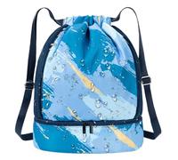 Générique Swim Equipment Bag, Waterproof Drawstring Backpack, Wet Dry Divider Sack, Foldable Gym Pool Tote for Vacation, Swimming, Travel, Campeggio, Sport, Beach, Allenamento, Allenamento