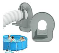 Générique Swimming Pool Hose Support, Pipe Holders Stabilizers, 3,15 x 4,33 pollici, Spa Replacement Parts, Easy Installation Clips for Ground Pools, Garden Uses, White and Gray