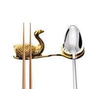 Générique Table Accessory - Stainless Steel Organizer, Swan Shape Stand, Spoon Fork Rest, Ristorante Dining Hardware, Cucina Decoration Piece, Modern Cutlery Support, Elegant Mealtime Gallery Supply