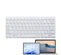 Générique Tablet Keyboard, Typing Keyboard Wide Compatibility Portable Lightweight Noiseless Wireless Mechanical for Indoor Outdoor, Office, Cafe, Travel, Home Black, White