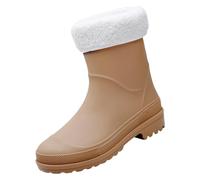 Générique Tacchi Per Donne Sexy Pantaloncini Rain Boots For Womens Ankle Rainboot Garden Boot Ladies Rubber Outdoor Work With Comfort Pelle Caccia, cachi., 40 EU