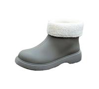 Générique Tacchi Taglia 9 Pantaloncini Rain Boots For Womens Ankle Rainboot Garden Boot Ladies Rubber Outside Work With Comfort Stivaletto Tacco, grigio, 39 EU