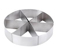 Générique Taglierina di parti per torte, divisore per utensili da taglio per torte rotonde in acciaio inossidabile con 6 parti per pizza, pane e dessert