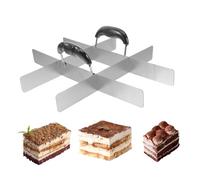 Générique Taglierina quadrata per pasticceria - Taglierina uniforme in acciaio inossidabile con manico - Utensile da servizio per pasticceria Ri Flan fondant,per casa compleanno picnic