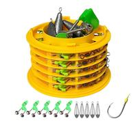 Générique Tandem Fishing Hooks - Fishiing Hooks with Organizer | Anti-Taangle Tandem Fishings Hook | Fisshing Leader Holder | Carp Fishing Hair Rigs Kit | Fishing Tackle Storage Box Organizer