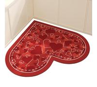 Générique Tappetino doccia ad asciugatura rapida, tappetino per porta del WC | Amore rosso morbido super assorbenti opaco antiscivolo - tappetino per vasca da bagno porta 23,6 x 23,6 x 0,4 pollici per