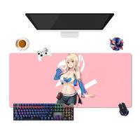 Générique Tappetino per mouse Anime Fairy Tail Lucy Erza Wendy Mirajane | Tappetino per mouse impermeabile extra large | base in gomma antiscivolo per PC, portatile, e-Sport (3, 35.4" × 15.7" × 0.12")