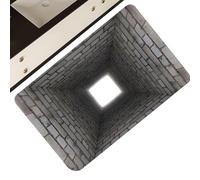 Générique Tappeto con foro 3D, 80 x 50 cm, antiscivolo, decorazione per la casa, divertente, tappeto d'illusione del buco, per compleanno, Halloween, feste, capodanno, casa, ingresso soggiorno, camera