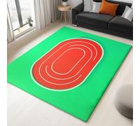 Générique Tappeto minimalista Cartone animato Traccia Verde Moquette a pelo corto morbido Tappeto per porta lavabile antiscivolo per la casa soggiorno ristorante camera da letto cucina camera da letto