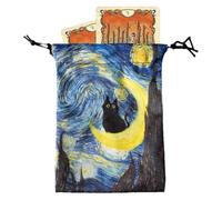Générique Tarocchi Card Storage Pouch, Drawstring Bag for Deck Protection, 13 x 18 cm multiuso Holder for Dice, Jewelry, and Accessories, Perfect for Tarocchi Enthusiasts and Collectors, e, Se référer
