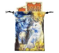 Générique Tarocchi Card Storage Pouch, Drawstring Bag for Deck Protection, 13 x 18 cm multiuso Holder for Dice, Jewelry, and Accessories, Perfect for Tarocchi Enthusiasts and Collectors, b, Se référer