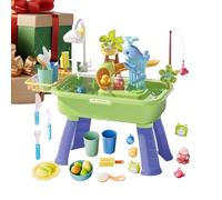 Générique Tavoli d'acqua all'aperto per - Set di gioco di , tavolo da gioco 4 in 1 per con pompa e acqua corrente, per i 4 - 8 anni, per l'estate, per esterni, per un