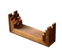 Générique Tavolo Risers Wooden Display Stand - Set di 4 Shelf Risers Storage Organizer, Rustic Home Decor for Buffet | Wedding, Party, Desk & Perfume Presentation