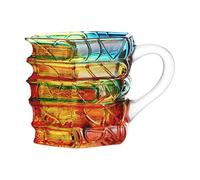 Générique Tazza da caffè a forma di libro, in vetro 3D, tazze a forma di libro, per casa, cucina, ufficio, bar, donne, uomini, compleanno e feste