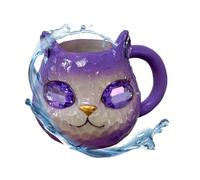 Générique Tazza da caffè | Tazza da tè a forma di gattino con pietre gemme in resina | Decorativo artigianale per la casa regalo donna uomo