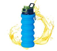 Générique Tazza pieghevole con Lid - Silicone Leak Proof Bottle, Travel Mug | Lightweight Folding Drinking Container, Outdoor Beach Airplane Stadium Camping Picnic Walking For Summer Yard Garden Park