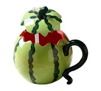 Générique Tazze divertenti,anguria in ceramica con coperchio cannuccia, tazze e da viaggio per il caffè, per mamma, , figlia, adulti, compleanno, festa, vacanza, sconto