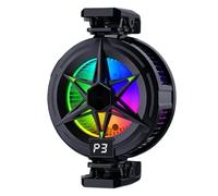 Générique Telefono Cooling Fan - Magnetic Portable Cooler for Mobile Streaming | USB ricaricabile 3 Speed Cooling Device with LED Lights, Low Noise Accessory for Office School Travel, 6,2x2,7 cm