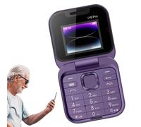Générique Telefono per Senior - Mobile pieghevole leggero, supporto comodo per il conducente, pad posteriore rimovibile, design ricaricabile | telefono cellulare facile da usare per
