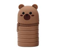 Générique Telescopic Pencil Bag, 2,56 x 2,56 x 4,92 Inches Silicone Material, Portable Design, Retractable Organizer for Desk Use in Home, Dorm, School, Classroom, Teens, Kids