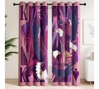 Générique Tenda oscurante con occhielli per camera da letto, Re di cuori, colore: viola aquila, per soggiorno, decorazione della finestra per bambini, ragazza, ragazzo, 117 x 160 cm