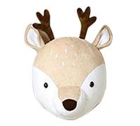 Générique Testa di animale in peluche - Supporto da parete 30 x 25 x 20 cm, tassidermia di alce morbido, decorazione per la cameretta dei bambini | Scultura in cotone tessuto, tela artistica per sala