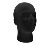 Générique Testa di manichino per parrucche, modello maschile, supporto per parrucca in velluto, modello nero per cuffie, occhiali, gioielli, accessori per capelli, cappelli, sciarpe