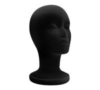Générique Testa di Presentazione per Parrucche - Modello Maschio in Velluto Supporto per Parrucche,Espositore Nero per Accessori Capelli Occhiali Cappelli Gioielli Sciarpe e Cuffie Audio