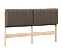 Générique Testiera imbottita marrone e tortora 160 cm | Pino Massiccio, Design Minimalista, Senza Assemblaggio, Pulizia Facile, Per Camera Da Letto E Camera Degli Amici