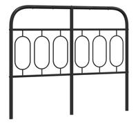 Générique Testiera in metallo, 120 cm, colore: Nero | Acciaio solido, design classico, comodo supporto posteriore, per letto a tubo tondo