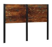 Générique Testiera per letto 140 cm, in legno massiccio recuperato e ferro | Robusto telaio in ferro, supporto per la schiena, a piedi, design unico, per camera da letto