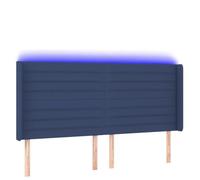 Générique Testiera per letto a LED, 163 x 16 x 118/128 cm, colore: blu | Altezza Regolabile, Supporto Posteriore, Banda Tagliabile, USB 5V, Manuale Incluso