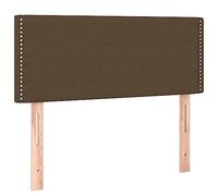Générique Testiera per letto marrone scuro, 100 x 5 x 78/88 cm, tessuto | Gambe in Legno Robuste, Altezza Regolabile, Imbottita, Rivetti Classici, per Camera da Letto