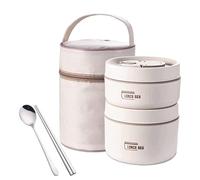 Générique Thermal Lunch Box - Thermal Box Set - Insulated/Food Container With Lunch Bag, Portable Cutlery 11,5 x 6,5 cm