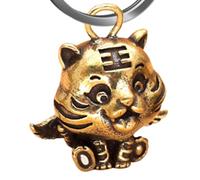 Générique Tiger Keychain - Brass Winged Auspicious - Borsa Charm Flying Animal Keychains,for Bag Backpack Tote Women Men Kids Birthday New Year Holiday Party Favors