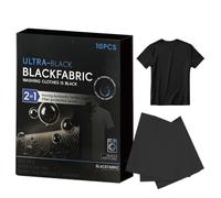 Générique Tintura Per Abbigliamento Nera e Ravviva il Colore | 10 Pezzi Tinture Tessili Oscurenti Per Seta Lino Cotone T-shirt Pantaloni Maglioni Jeans Giacca Scarpe Arte