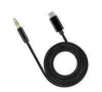 Générique Tipo C Cavo, 3,5 mm Headphone Adapter, 3,3 Ft Black, Enhanced Noise Reduction Jack, Flessibile Durevole Design, Shielded Stereo Cord for Smartphone Car Audio or Laptops