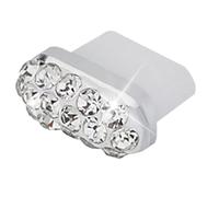 Générique Tipo C Dust Plug Charm - Silicone Rhinestone Crystal 0,83 x 0,6 | Dustproof Charging Port Cover, Tipo C Dust Cap | Decorative Phone Charging Port Protector for Most Types Phones Anti Dusts