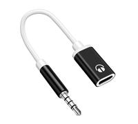 Générique Tipo C to 3,5 mm Headphone Car Stereo Cord, Flat Head Type-C Femmina Adattatore Earphone, 3,5 mm Maschio to Type-C Converter for Audio, Call Answering, Music Playback in Vehicles