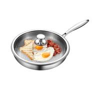 Générique Titanium Pan - Cooking Skillet for Evaluation | Nonstick Cookware with Lid, Resilient Sl rying Pan for Restaurant, Apartment, Hotel and Professional Camping Utility