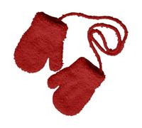 Générique Toddler Mittens, Soft Plush Winter Thermal Gloves for Boys and Girls, Anti Loss Cold Weather Accessories for Kids Age 1 to 3 Years, Cozy Outdoor Protection, 3.94x5.12 Inches, rosso, Se