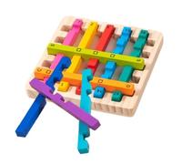 Générique Toddler Stacking Toys, Wooden Sensory Educational Stacker Learning Activities, Rainbow Stick Stacking Toys, Preschool for Girl Boys Kids Children Classroom Home