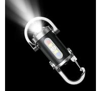 Générique Torcia Elettrica Porta Chiave Potente Mini Torcia A Led Ultra Potente, Stroboscopio Rosso/Blu, Per La Ricarica Lampade Emer, USB-C