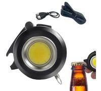 Générique Torcia portachiavi magnetica - portachiavi torcia apribottiglie con base magnetica - ricaricabile ideale per campeggio, escursionismo, , bicicletta, riparazione auto