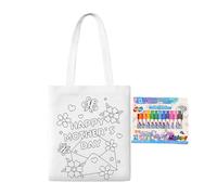 Générique Tote bag in tela, borse tote in tela vuote borse in tessuto riutilizzabili, forniture per artigianato leggero, accessori per graffiti versatili per adulti, adolescenti, stile 2, Se référer
