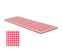 Générique Tovaglia da picnic per esterni, con bordo elastico, impermeabile, a griglia, colore: rosso e bianco, per terrazza barbecue, campeggio all'aperto