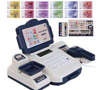 Générique Toy Cash Register - Interactive Shopping Store Playset, Educational Scanner Till with Calculator Function, Learning Math Checkout Station for Preschoolers Boys Girls Kids Children Daughter