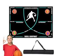 Générique Training Mat for Practice, Non-Slip Basketball Rubber Doormat - Silent Shock Absorbing Esercise Mat, Anti-Slip and Foldable Training At Home for Adults and Kids