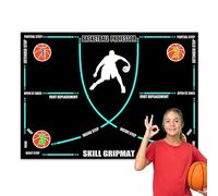 Générique Training Mat for Practice, Non-Slip Basketball Rubber Doormat - Silent Shock Absorbing Esercise Mat, Anti-Slip and Foldable Training At Home for Adults and Kids